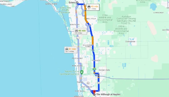 Estero Florida to rehabilitation at Willough